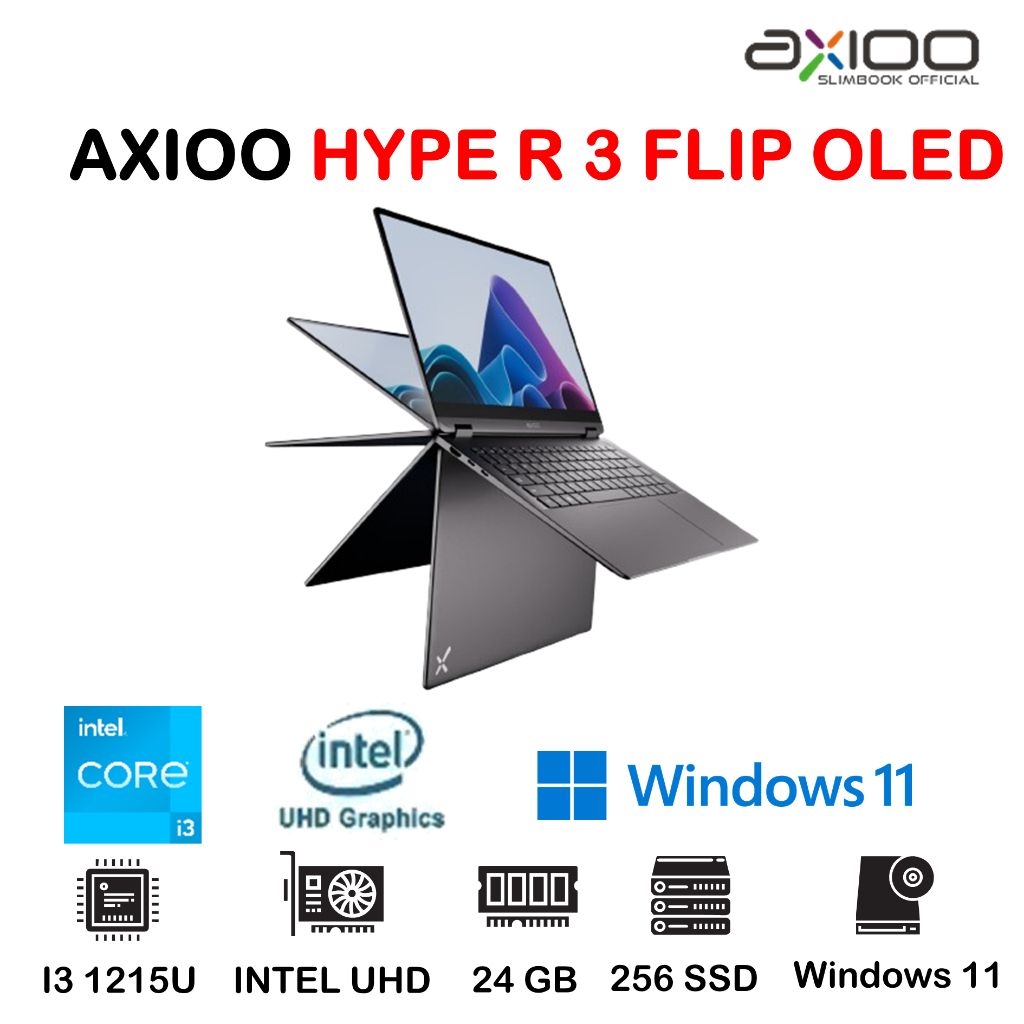Jual LAPTOP AXIOO HYPE R 3 FLIP OLED i3 1215U 24GB 256GB SSD WINDOWS 11 ...