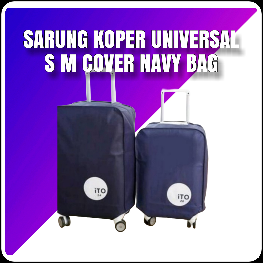 Product image SARUNG KOPER UNIVERSAL SIZE S M COVER BAG NAVY