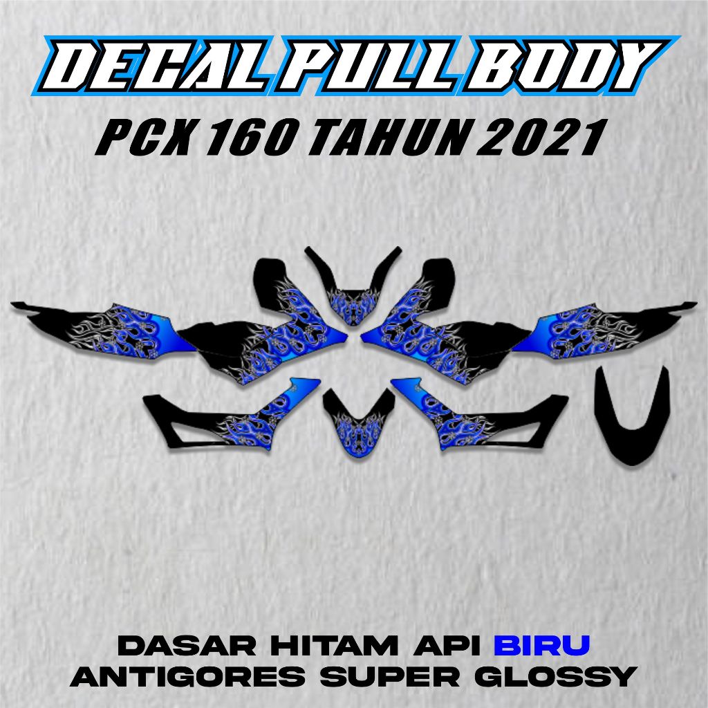 Jual DECAL FULL BODY PCX 160 (2021) DECAL MOTOR MOTIF API ( HONDA PCX ...