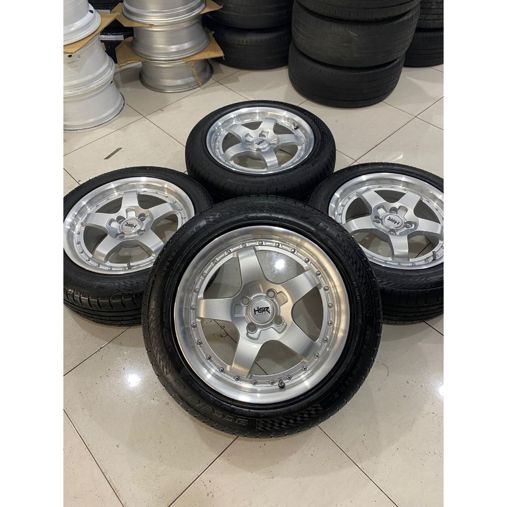Jual VELG MOBIL BEKAS HSR BOB R16 PCD 4X100 LEBAR 7 ET 42 PLUS BAN 205 ...
