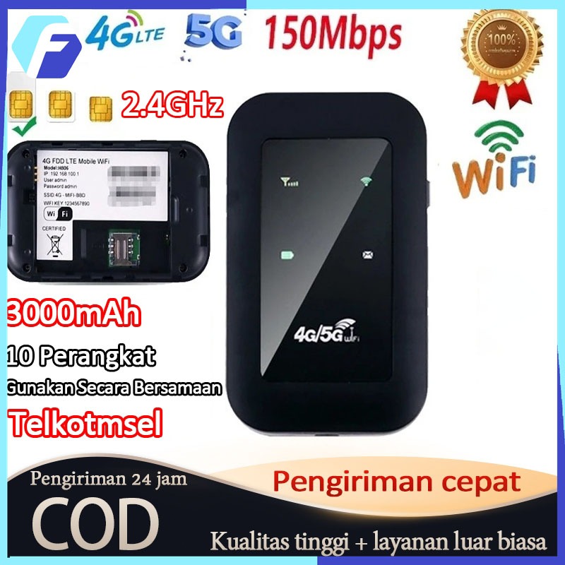 [COD] H806 Wireless Router 4G LTE 5G Mobile Broadband WiFi 300Mbps Mini Modem router portabel Panjang 10-20m Jangkauan