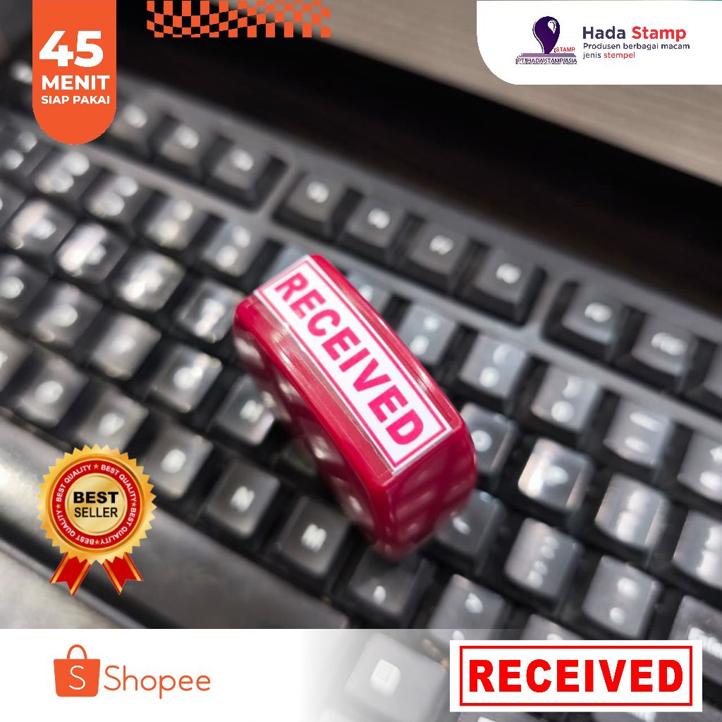 Jual STEMPEL RECEIVED | 2.000 KALI CAP | DAPAT DIISI ULANG | TINTA ...