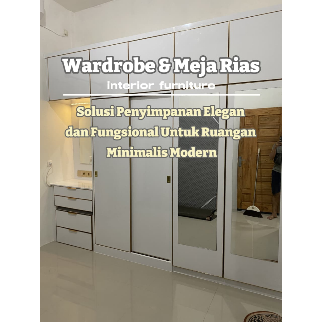 Jual CUSTOM WARDROBE+MEJA RIAS/LEMARI PAKAIAN MULTIFUNGSI/SET LEMARI ...