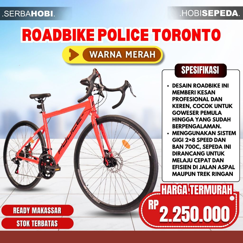 Jual Sepeda Roadbike Police Toronto/Kekinian/Balap/Best Seller | Shopee ...