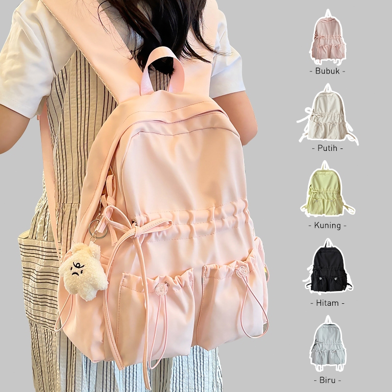 Jual Ransel Wanita Dasi Kupu-Kupu Baru Tas Ransel Sekolah Tas Santai ...