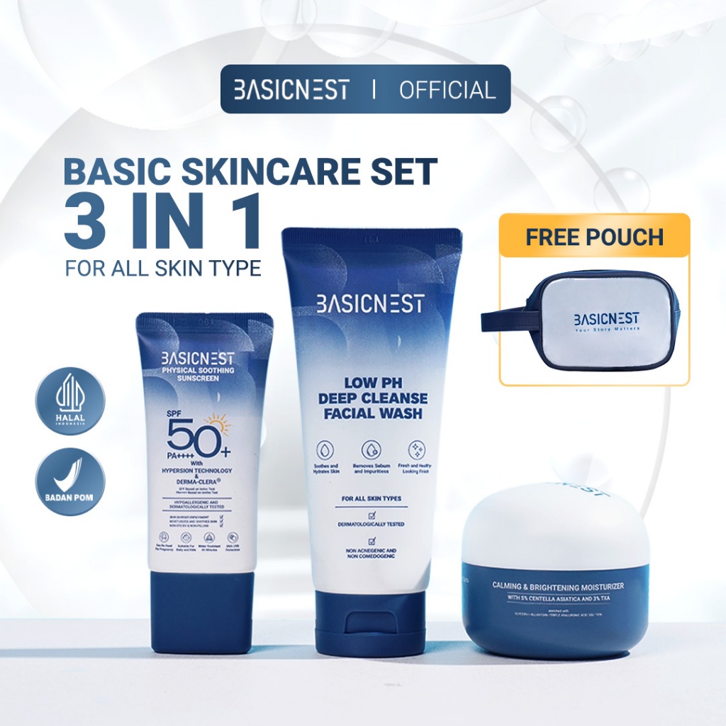 Jual BASICNEST BASIC SKINCARE SET ULTIMATE SKIN HYDRATION | Facial Wash ...