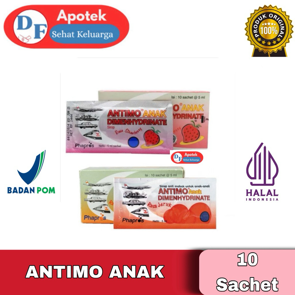 Jual Antimo Anak 1 Box (10 Sachet) Rasa Strawberry / Rasa Jeruk ...