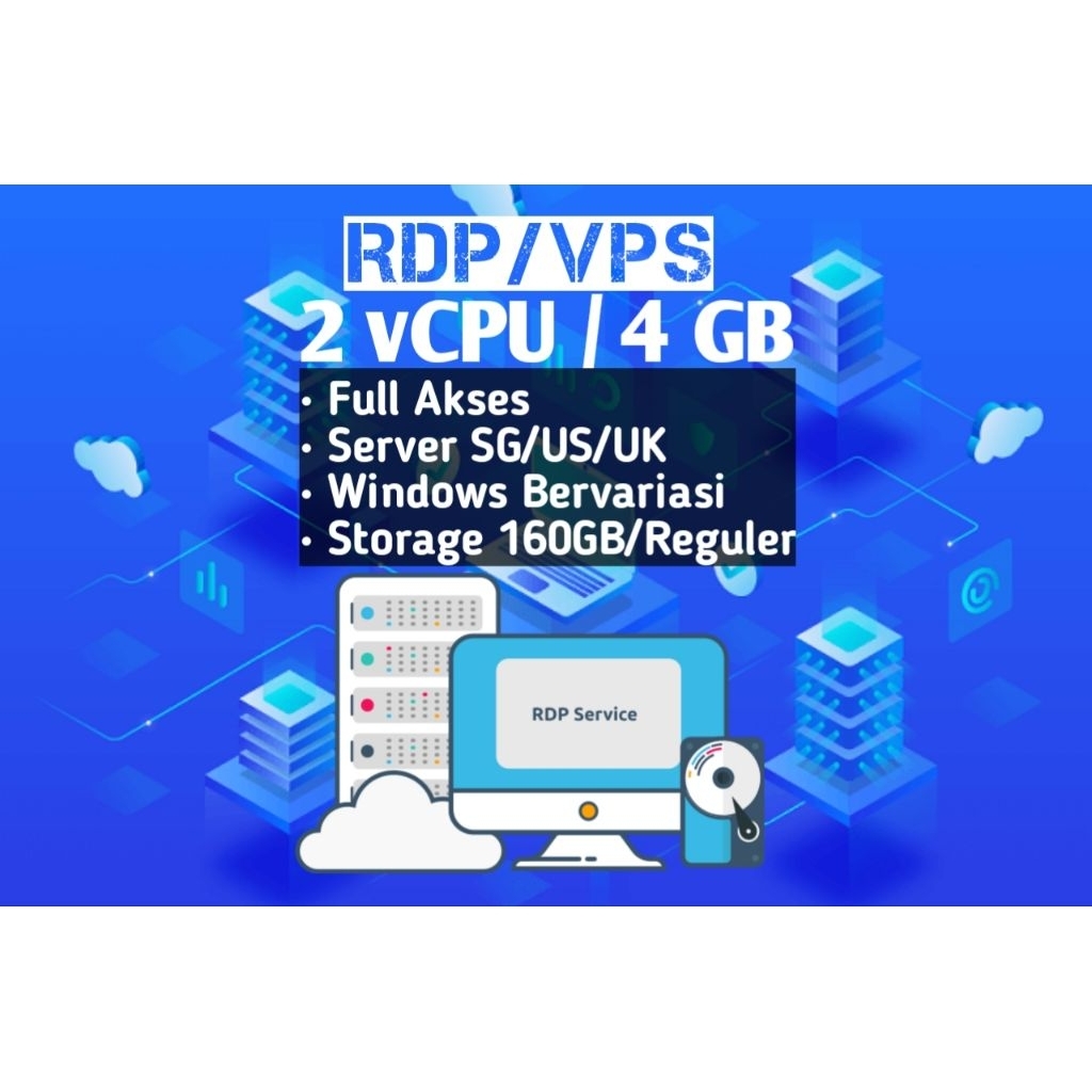 Jual Rdp/Vps Ram 8 CPU 4 Core Murah Terpercaya Full Akses | Shopee ...