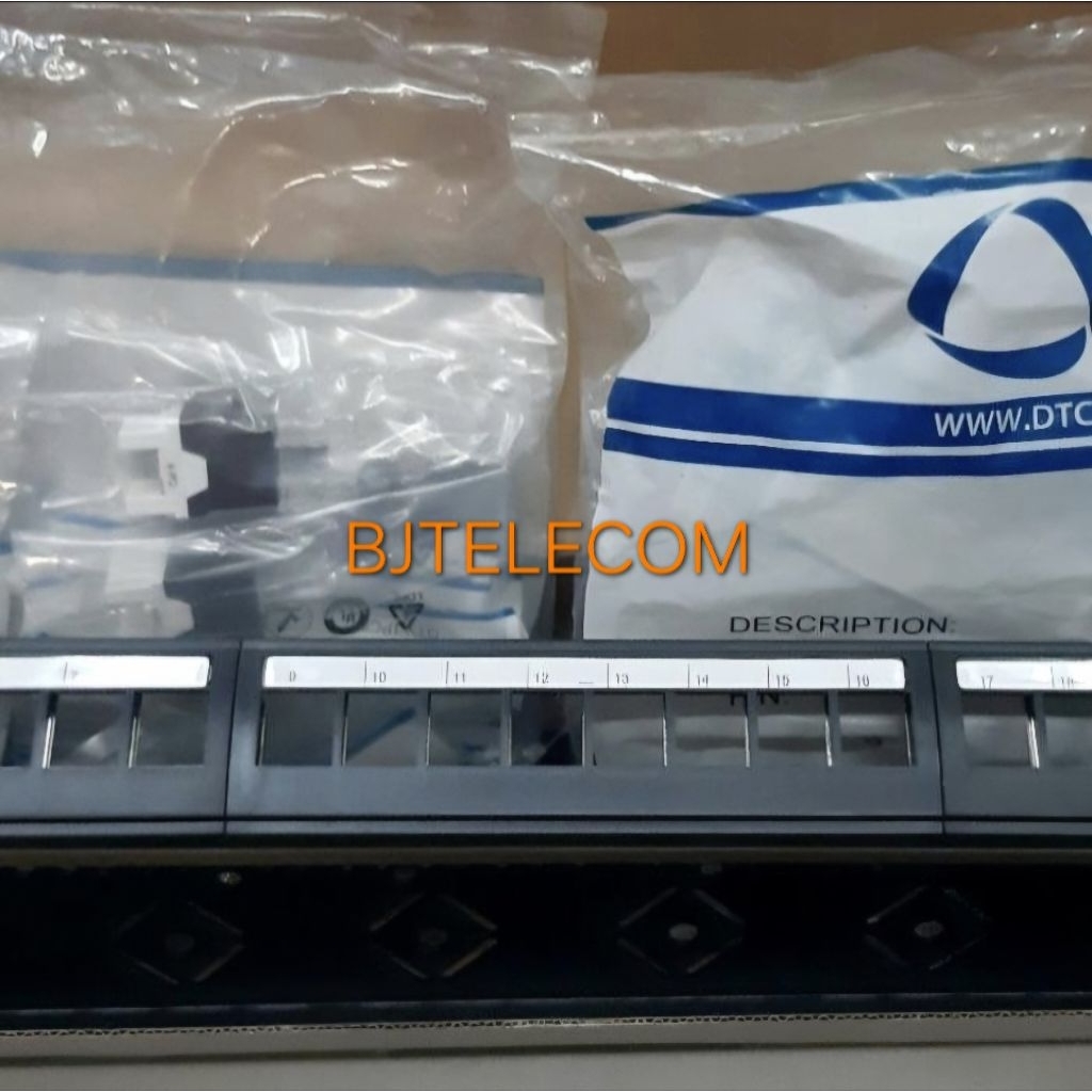 Jual PATCH PANEL 24PORT CAT 6 DTC NETCONNECT LENGKAP MODULAR JACK CAT 6 ...