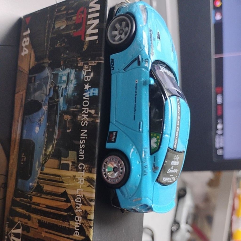 Jual mini GT r35 light blue 184 | Shopee Indonesia