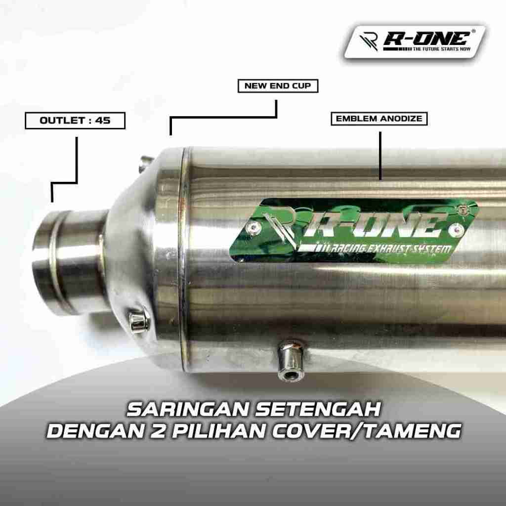 Jual Knalpot R One Racing Muffler Knalpot Standar Racing V3 Stainless ...
