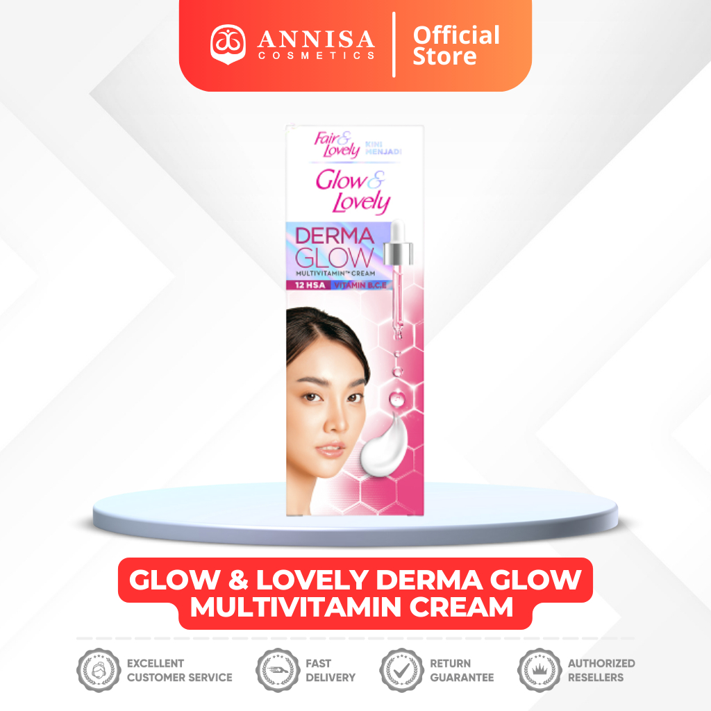 Jual Glow & Lovely Derma Glow Multivitamin Cream 12HSA Vitamin B,C,E ...