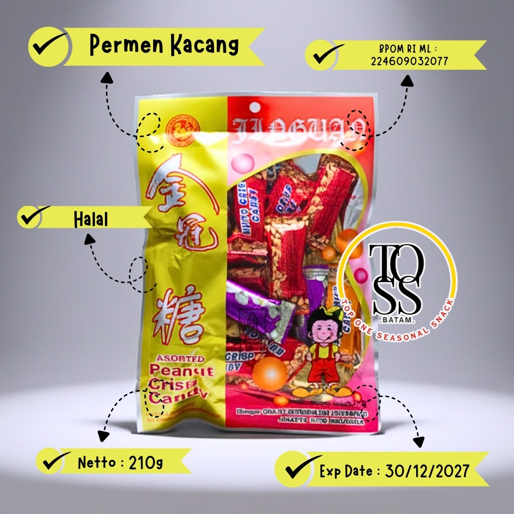 Jual ASSORTED PEANUT CRISP CANDY / PERMEN ENTING KACANG 210 GRAM - CHEN ...