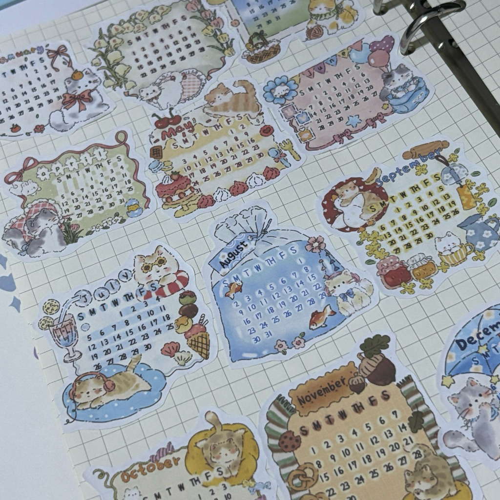 Jual khalishop-2026 calendar sticker pack, 2026 kalender aesthetic ...