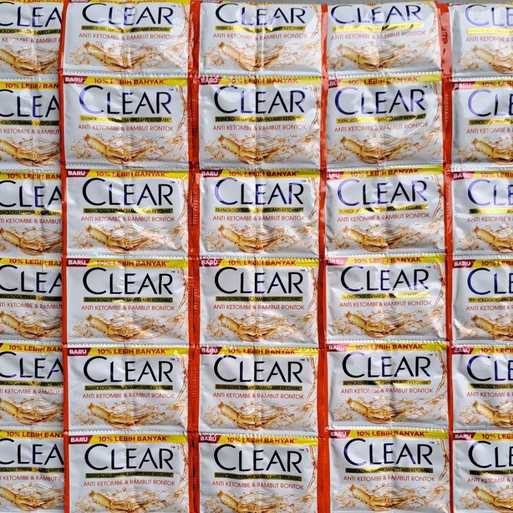 Jual 1 Renceng (12 Sachet) Clear Anti Ketombe Dan Rambut Rontok ...