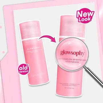 Glowsophy Bundle 3Pcs Watermelon Brightening Moisturizer Niacinamide Mugwort Gel Day And Night