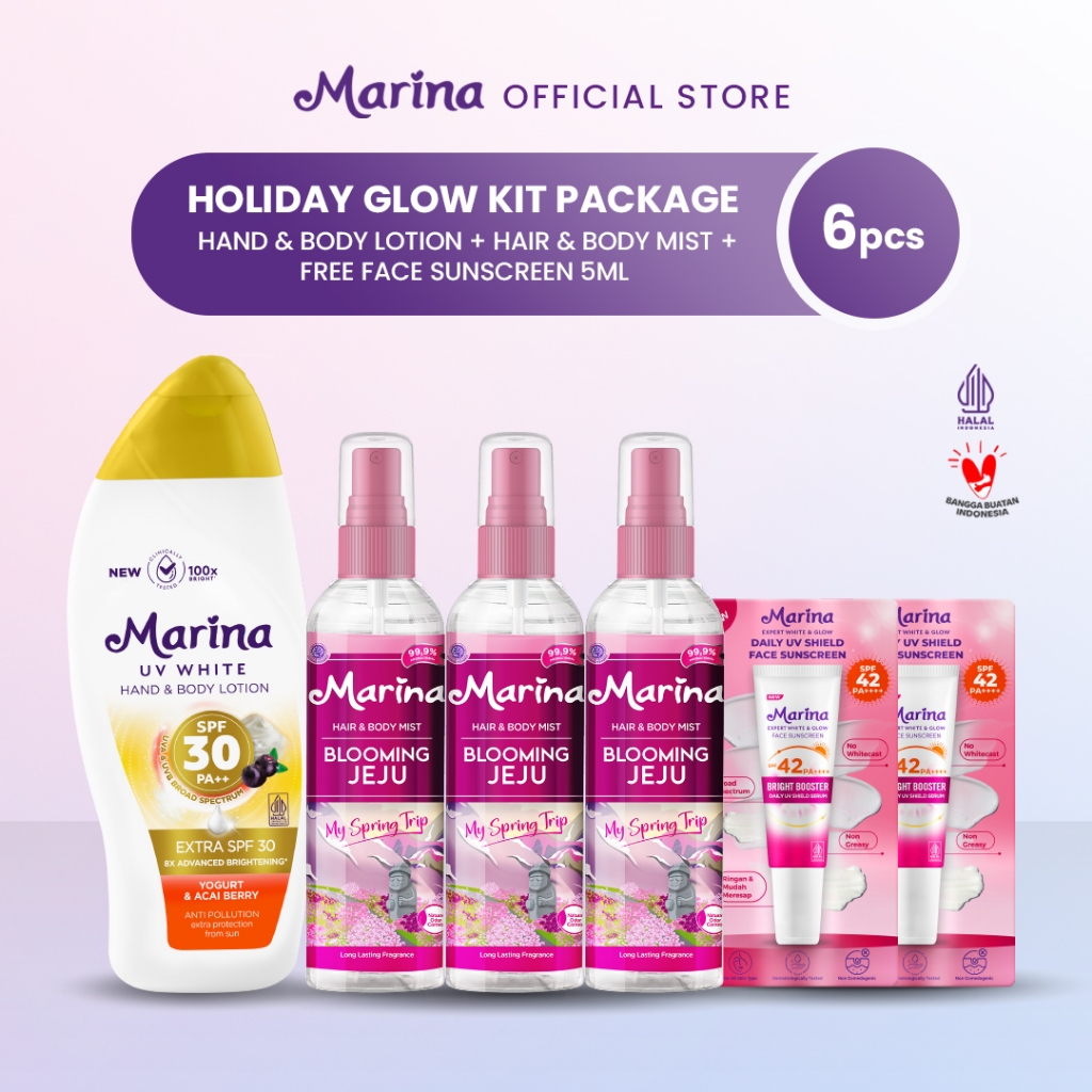 Jual Marina Holiday Glow Kit Package | Shopee Indonesia