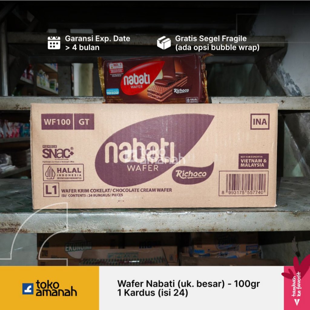 Jual Grilshop7 [Kardus] Snack Wafer Nabati 100 Gram Kardus / Karton ...