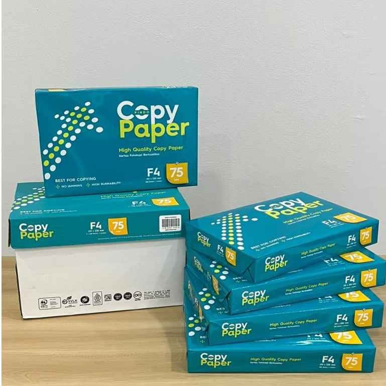 Jual Kertas Copy Paper F4 75 Gram / 1 Dus isi 5 rim / Kertas HVS ...