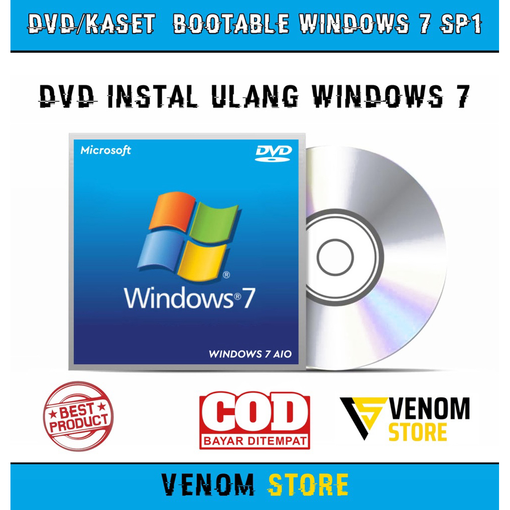 Jual DVD Bootable/installer Windows 7 al in one | Shopee Indonesia