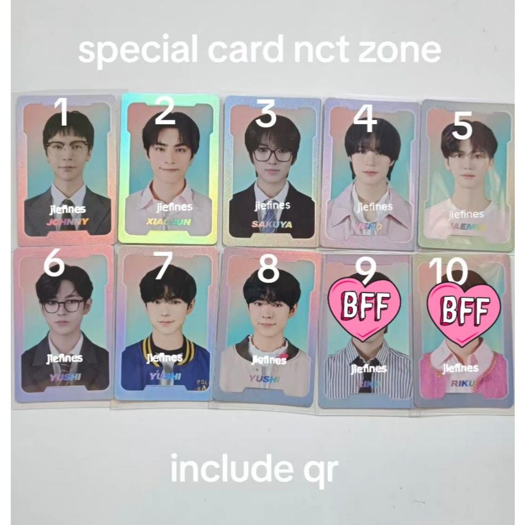 Jual sp card johnny xiaojun sakuya jeno jaemin yushi nct zone