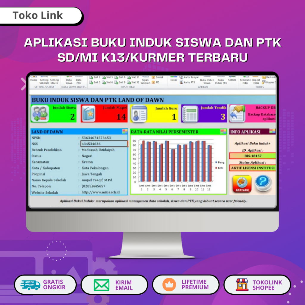 Jual APLIKASI BUKU INDUK SISWA DAN PTK SD/MI K13/KURMER TERBARU ...