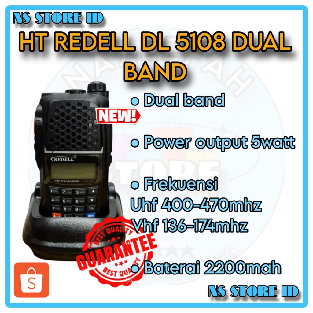Jual HT REDELL DL 5108 DUAL BAND HT BARU NEW BERKUALIATAS | Shopee ...