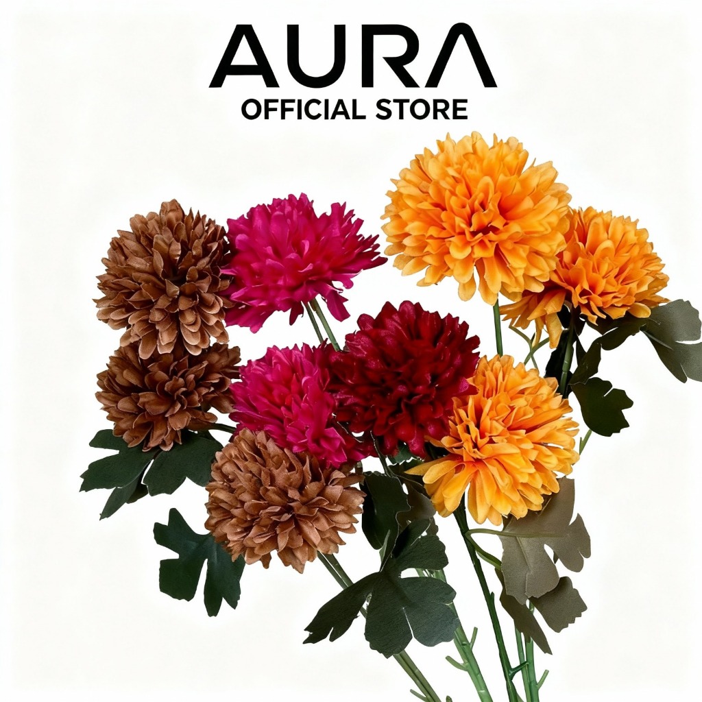 Jual Aura Bunga Hias Flower Snow Pompom Bunga Pingpong Hias Dekorasi ...