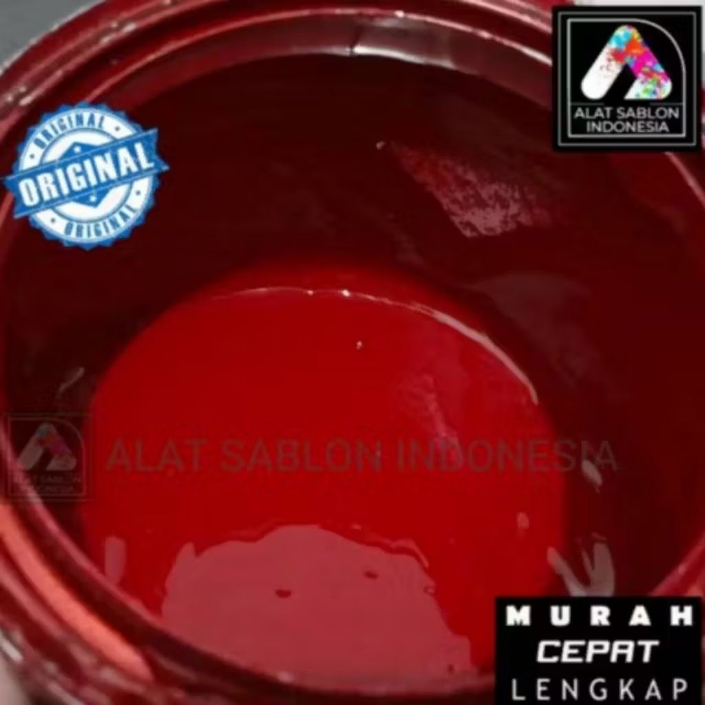 Jual TINTA SABLON PVC SOLID INK RED MERAH 1 KG | Shopee Indonesia