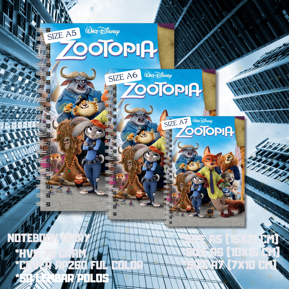 Jual Notebook Zootopia/Note Book Custum/Buku Catatan | Shopee Indonesia