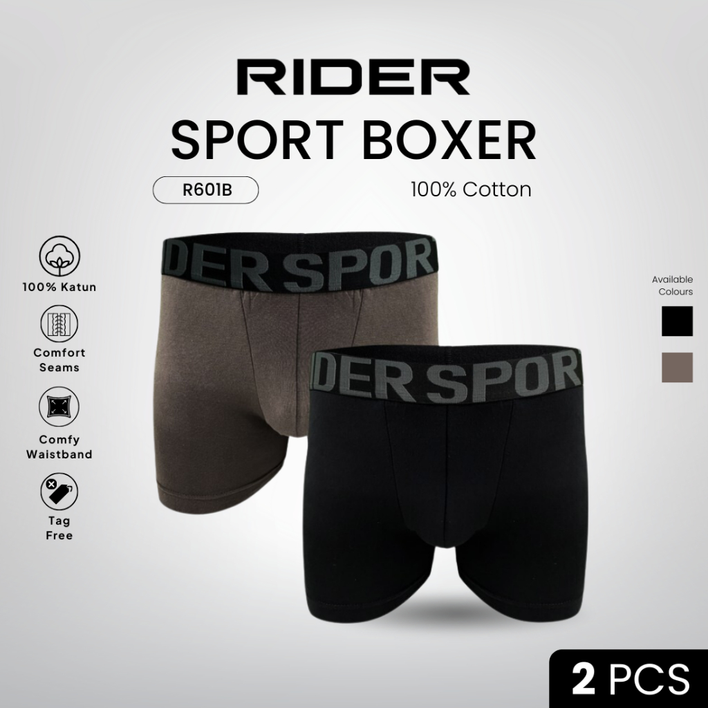 Jual Rider Sport Boxer - Boxer Pria R601B isi 2 Pcs | Shopee Indonesia