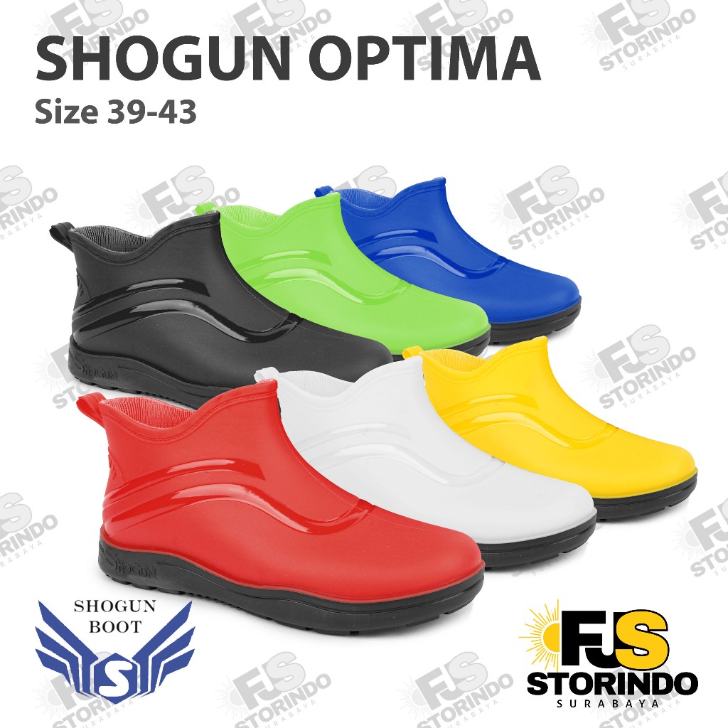 Jual Sepatu Boot Pendek Shogun OPTIMA Hitam Kuning Merah Biru Putih ...