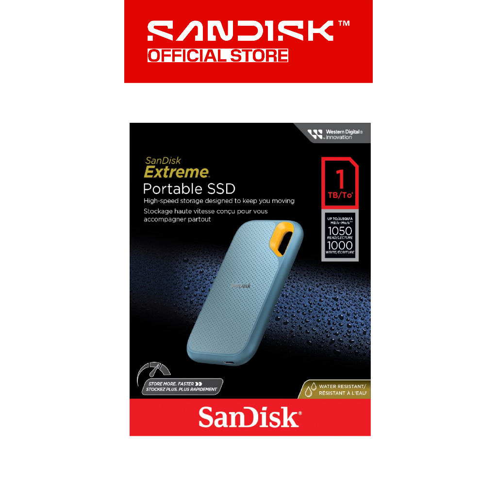 SANDISK Extreme Portable SSD E61 Blue 1TB Type-C USB 3.2 V2 (Up to 1050MB/s) (3)