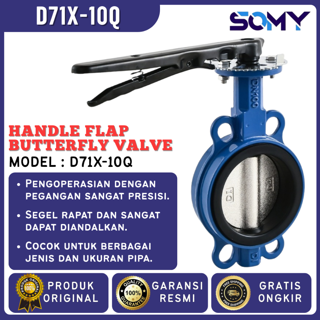 Jual Somy Handle Flap Butterfly Valve Katup Kupu Profesional dengan ...