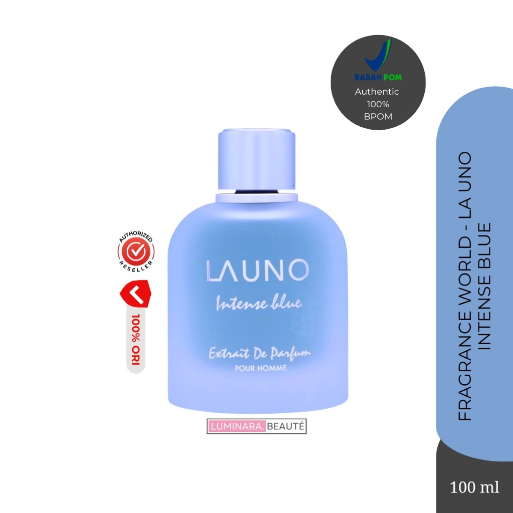 Jual Fragrance World La Uno Intense Blue Pour Homme Parfum Extrait de ...
