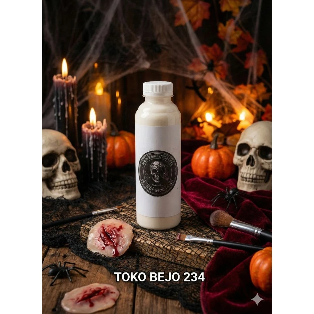 Liquid Latex Cair 250ml Untuk Membuat Sfx Spesial Effect Halloween Makeup