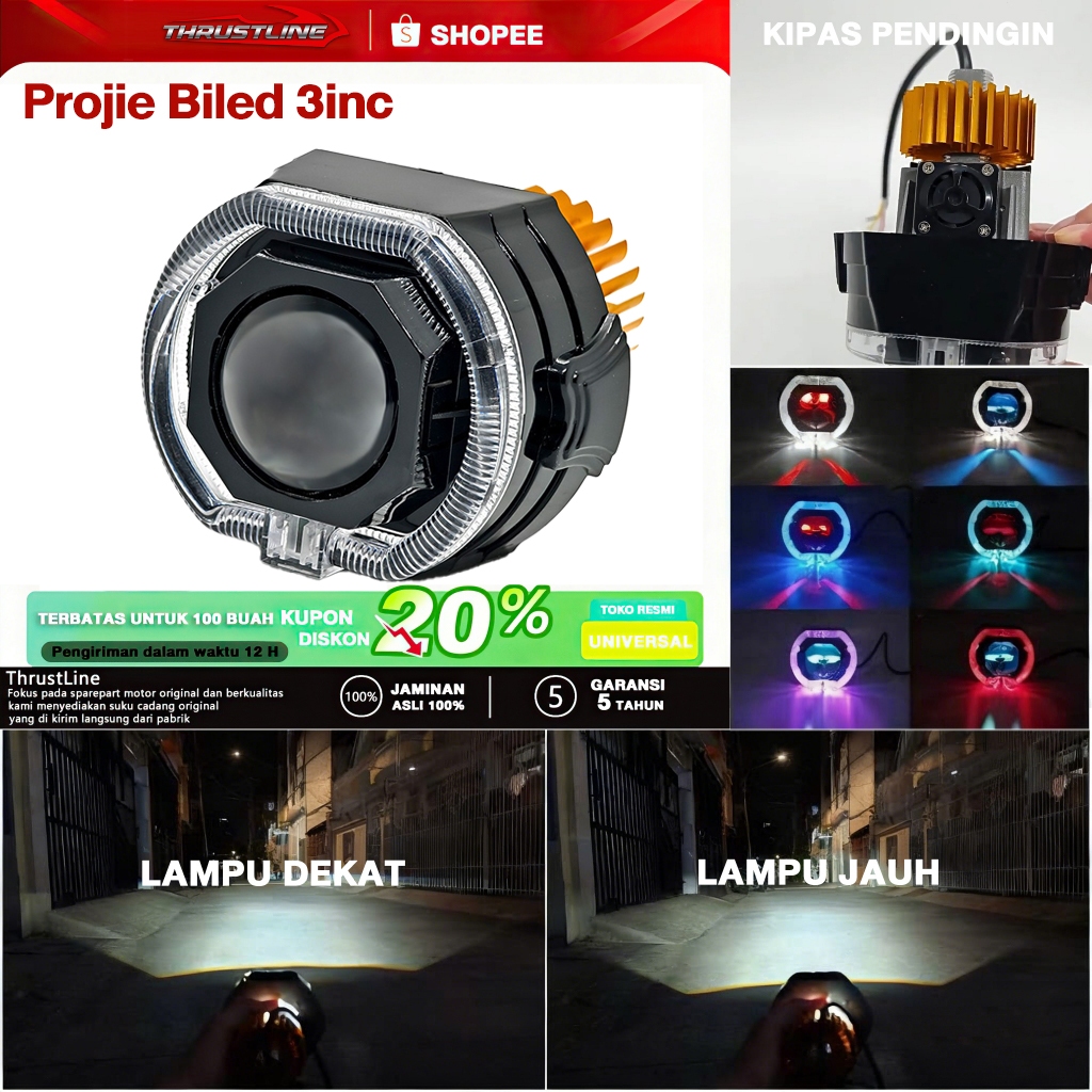 Jual Projie Biled 3 Inc High Low Putih Body black plus Dengan pendingin ...