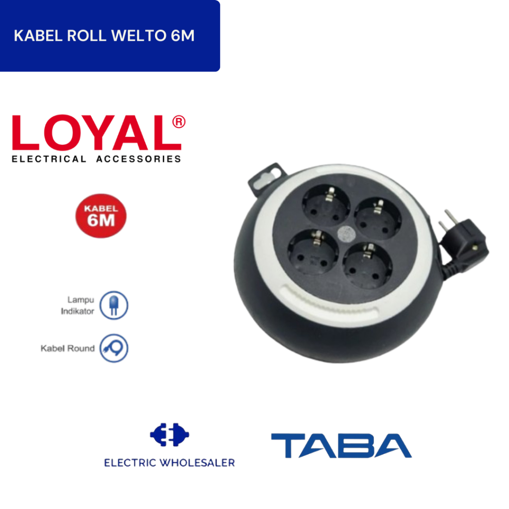 Jual KABEL ROLL LOYAL MINI WELTO 6M DAN 9M / KABEL ROLL 10M DAN 15M ...