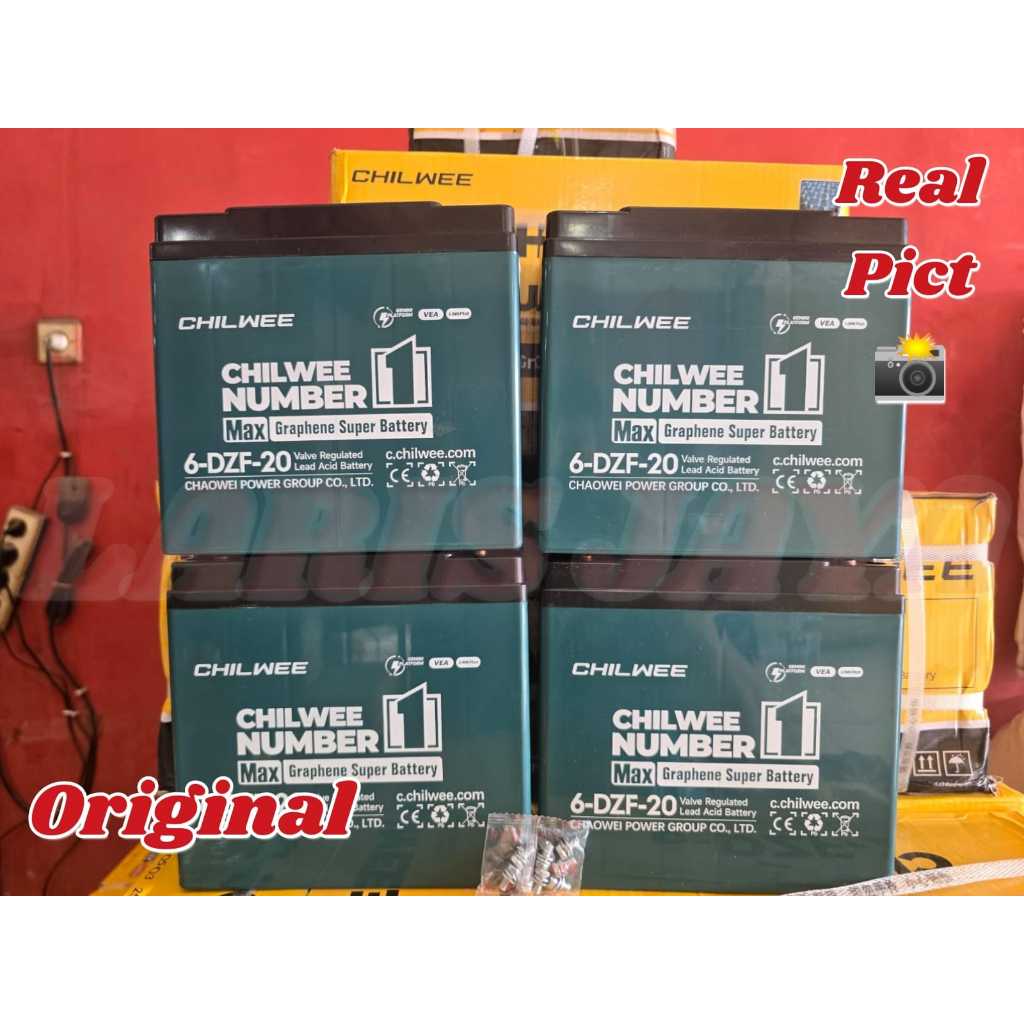 Baterai / Aki Premium Chilwee Graphene 12V 20Ah Original Terbaru