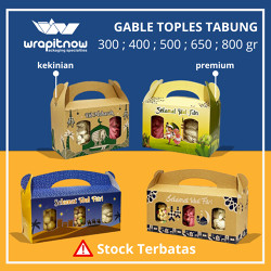 Gable Box Hampers Parcel Lebaran Toples Tabung Bulat Box Hari Raya Idul Fitri Dus Premium Murah