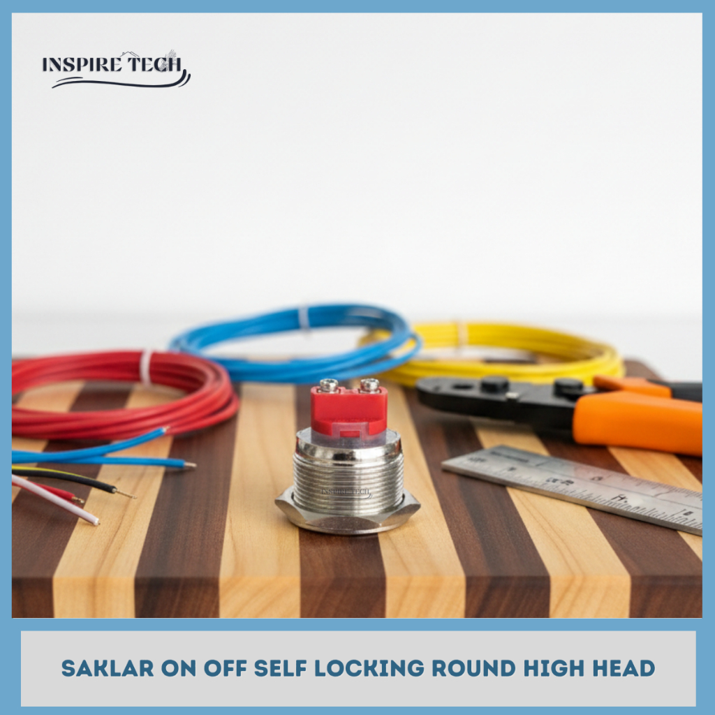 Jual Saklar Push Button Stainless Self Locking High Round Head 12/16/19 ...
