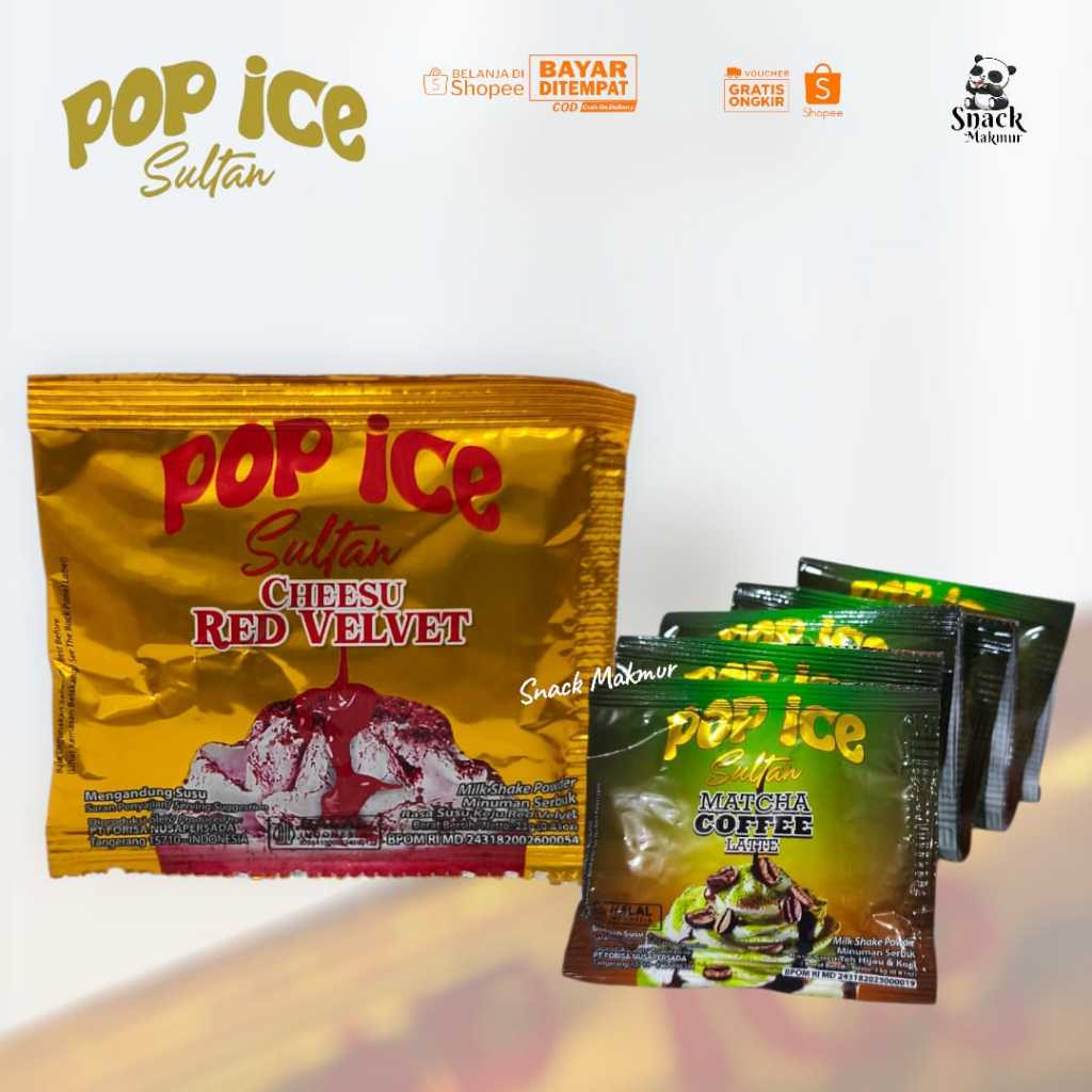 Jual POP ICE VIRAL POP ICE SULTAN CHEESU RED VALVET & POP ICE MATCHA ...