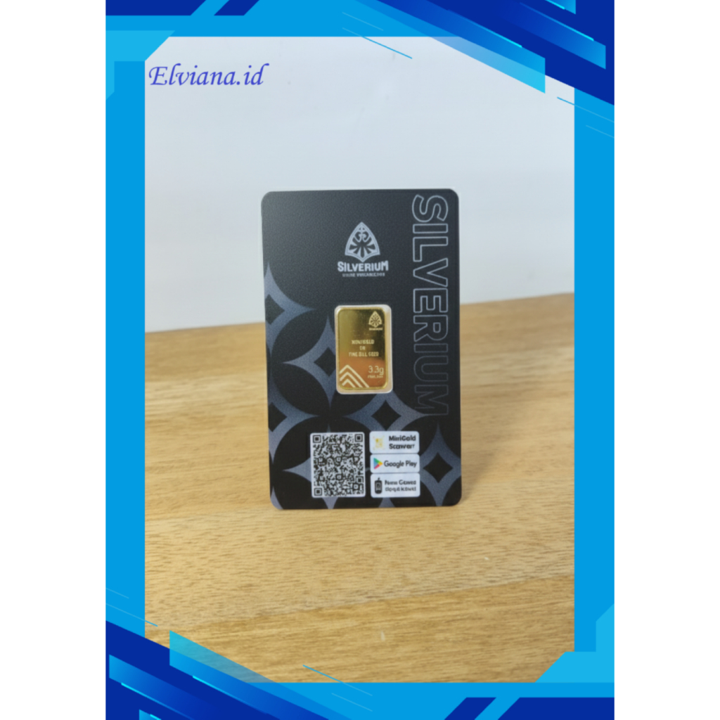 Jual Perak Silverium 3.3g 9.9g Original 999 Purity Fine Silver Bar ...