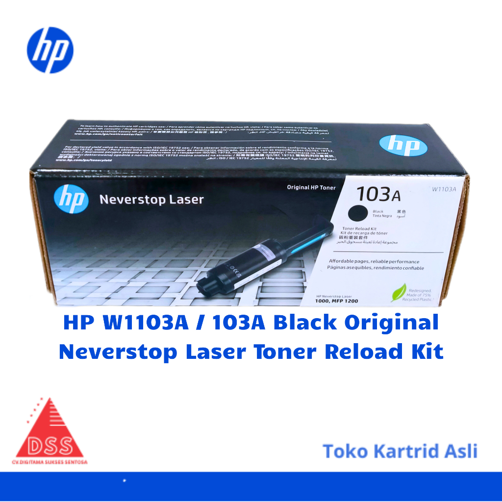 Jual HP 103A Black Original Neverstop Laser Toner Reload Kit | Shopee ...