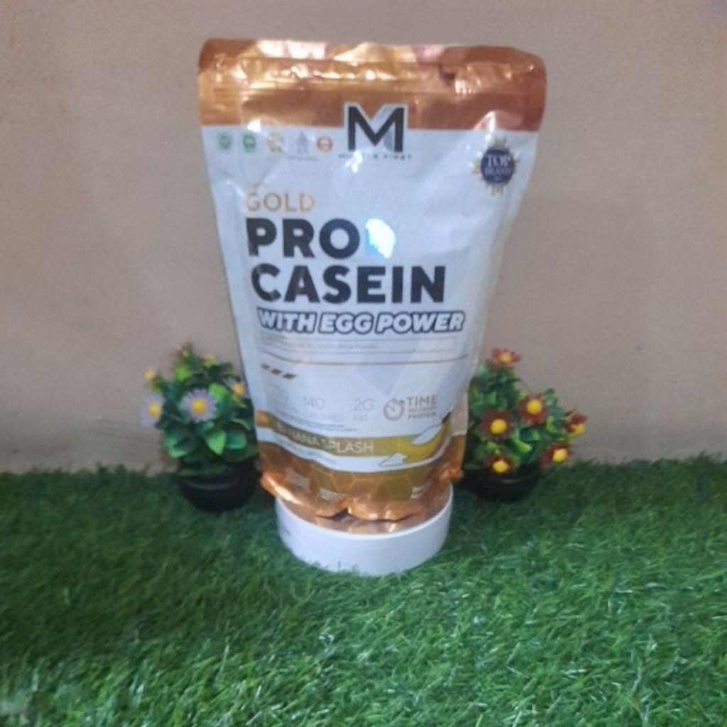 Jual MUSCLE FIRST GOLD PRO CASEIN With Egg Power rasa pisang 900gr ...