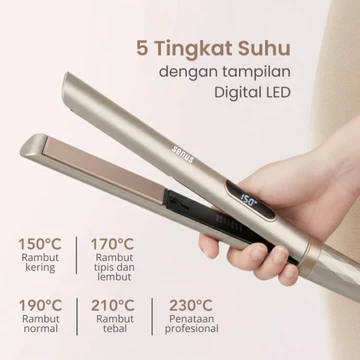 Senus Hair Straightener Catokan Pelurus Rambut Ceramic Plate Dengan Minyak Argan