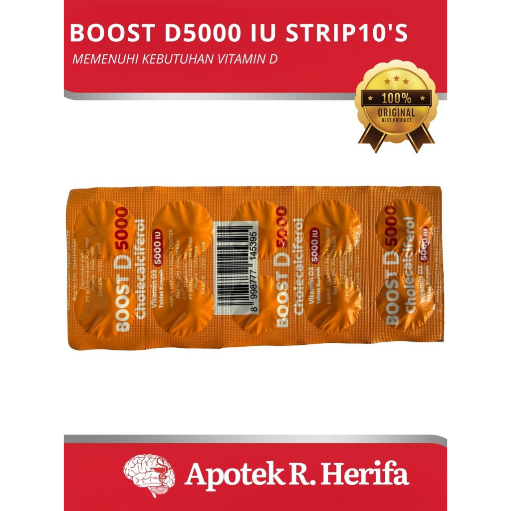 Jual Dboost Vitamin D5000 iu Strip 10'S | Shopee Indonesia