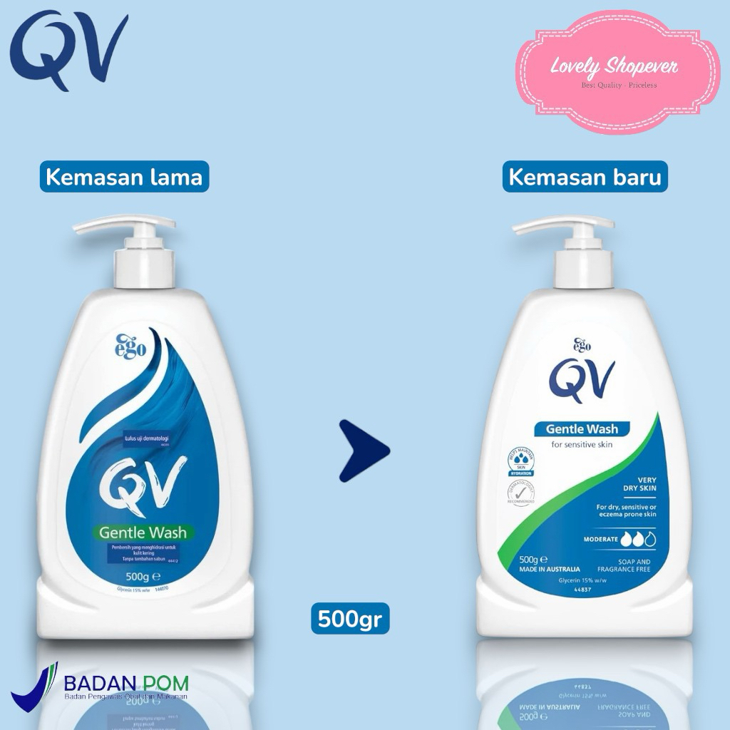 QV Gentle Wash 500 Gr 500Gr Gram EGO BPOM