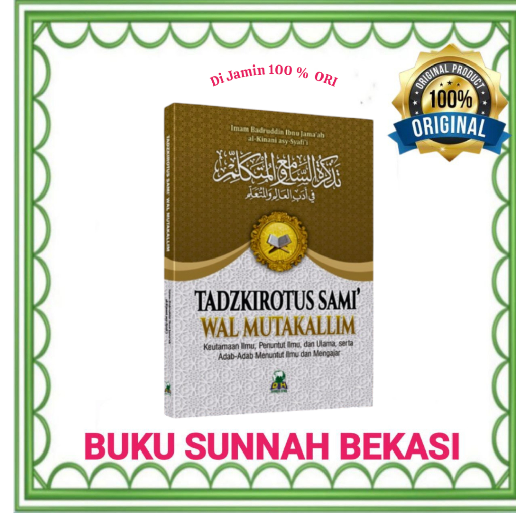 Jual TADZKIRATUS SAMI’ WAL MUTAKALLIM | Keutamaan Ilmu, Penuntut Ilmu ...