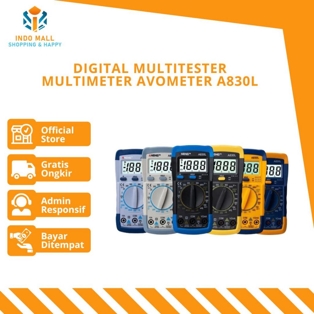 Jual Digital Multitester Multimeter Avometer A830l Visero Indomall ...